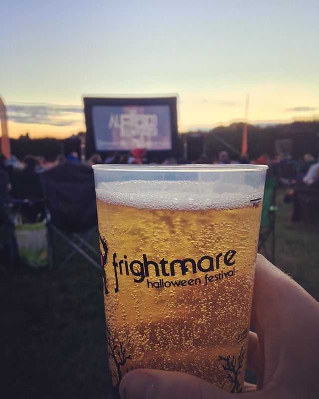 a frightmare printed festival glass